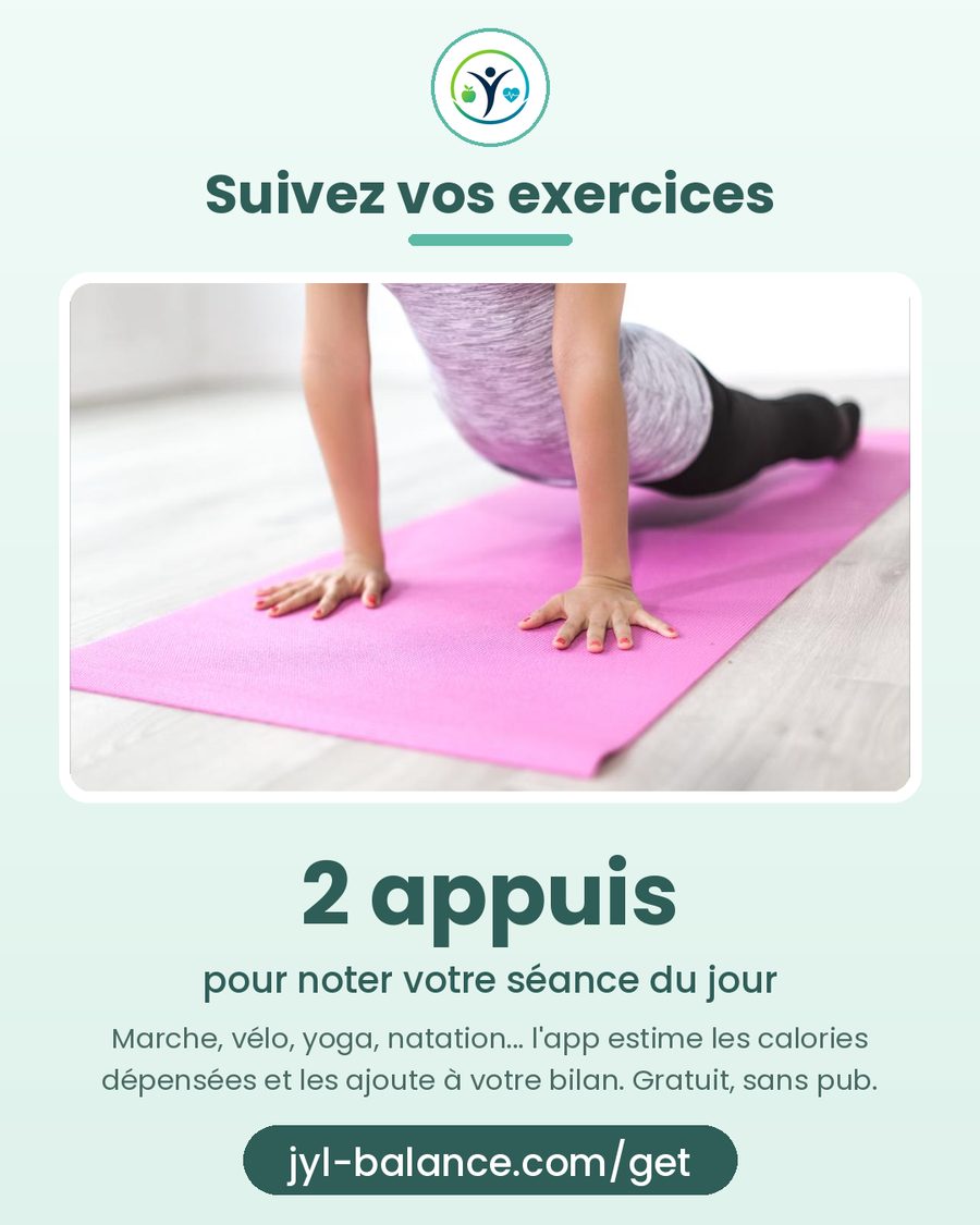 Suivez vos exercices en 2 appuis