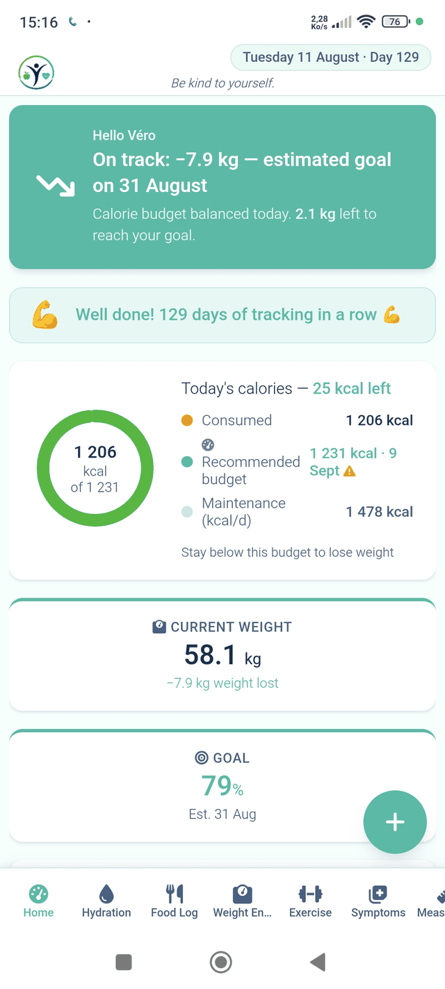 Die JYL Balance-app op 'n slimfoon